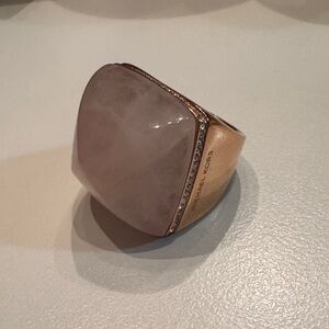 Michael Kors Rose Quartz Gold Ring